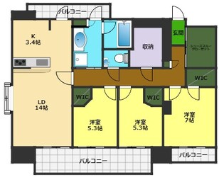 クレアホームズ鷹匠公園前ザ･プレミアム(501)の物件間取画像